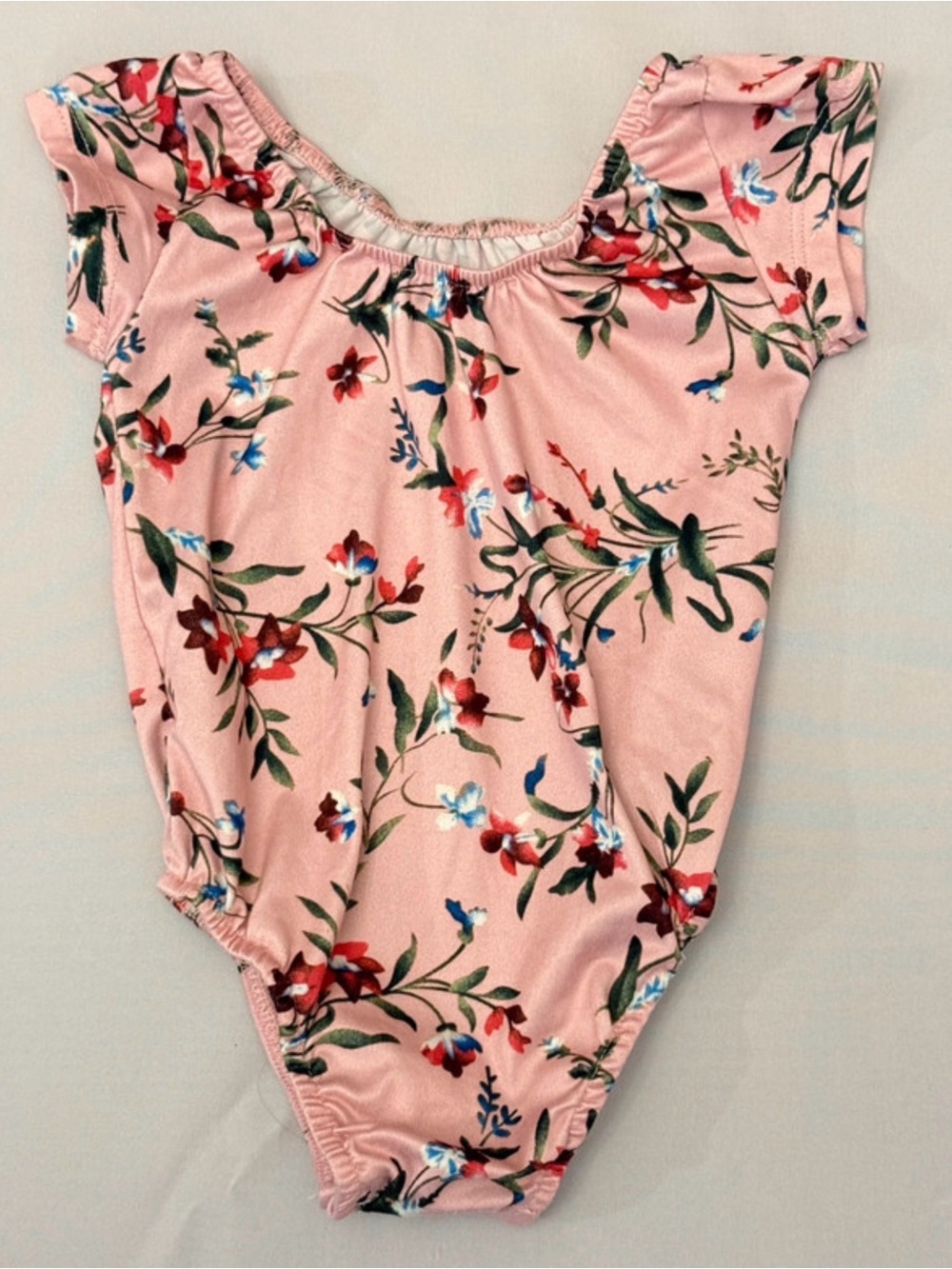Bailey's Blossoms 12-18 month Girls Pink Floral One-Piece Leotard